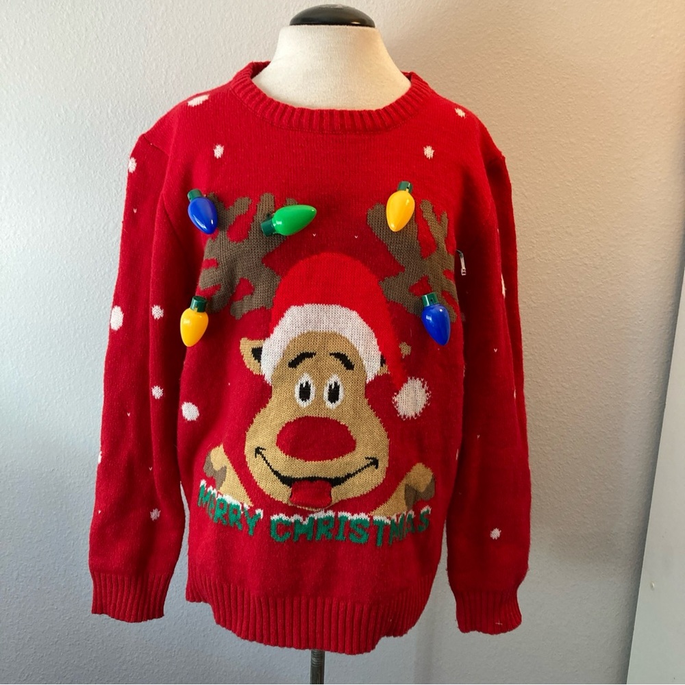 Merry Christmas V28 Light Up Christmas Sweater XL